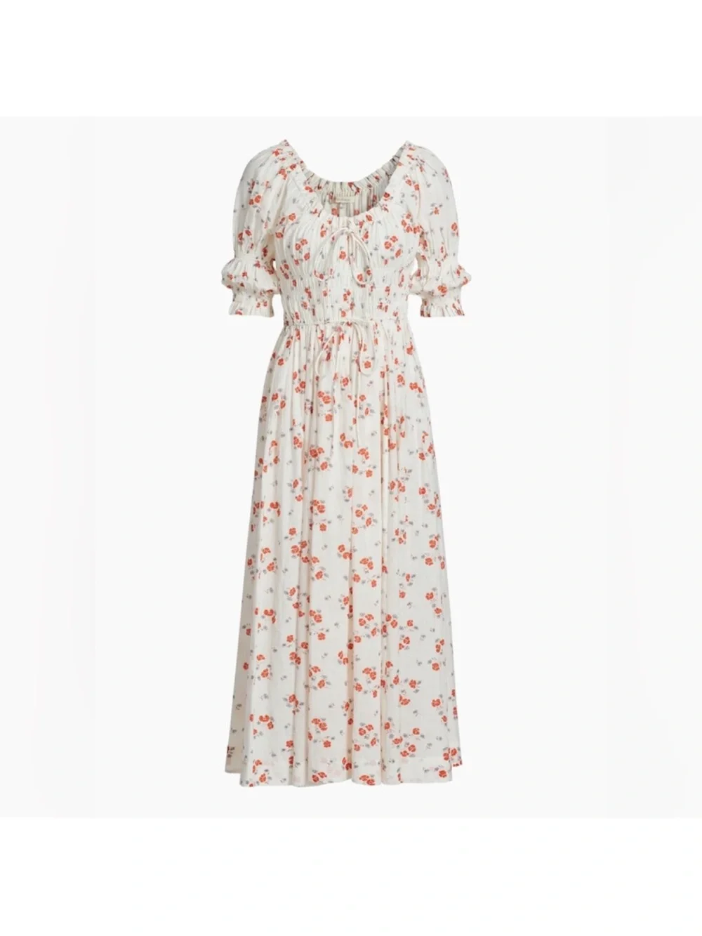 Doen Ischia Cotton Maxi Dress with Floral Print